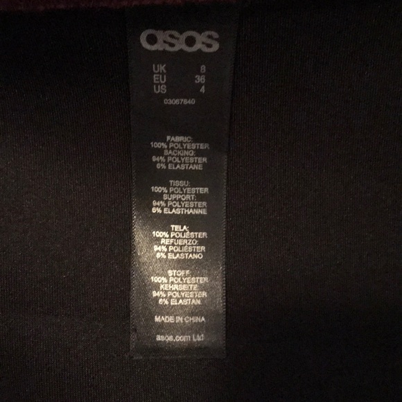 ASOS NWOT Formal Dress Pink/ Burgundy US Size 4 - Picture 7 of 7